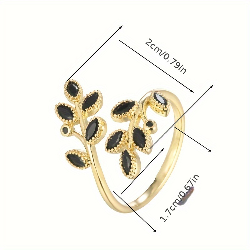 Women's Adjustable Rustic Branch Design Ring with Zirconia